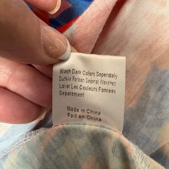 Simple Fun Dress Womens Size XL Bold Floral Sleeveless Summer Shift - Picture 8 of 9